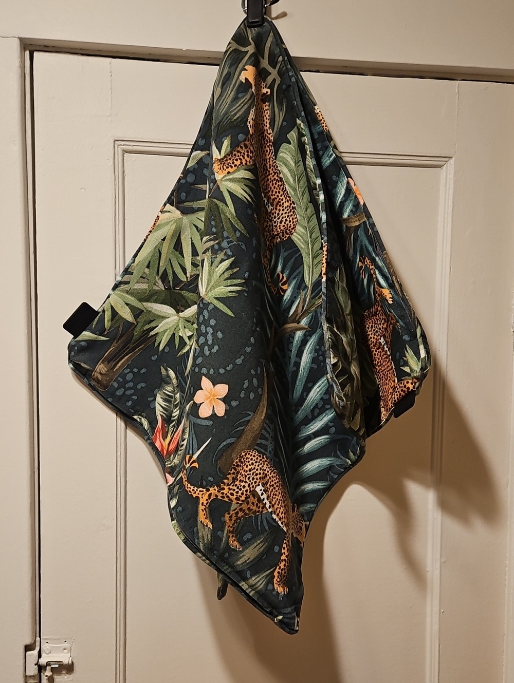 2 'Madison' Modern Leopard Plant Print Throw Pillow Covers 20x20